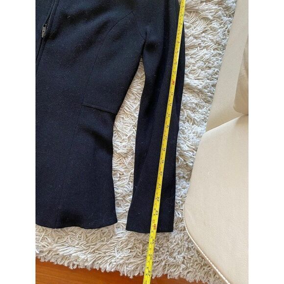 Vintage Isabel Ardee Blazer Top Zip Up Black Wool 10 - Picture 7 of 8